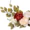 21" Autumn Harvest Artificial Floral Half Wreath with Fall Foliage